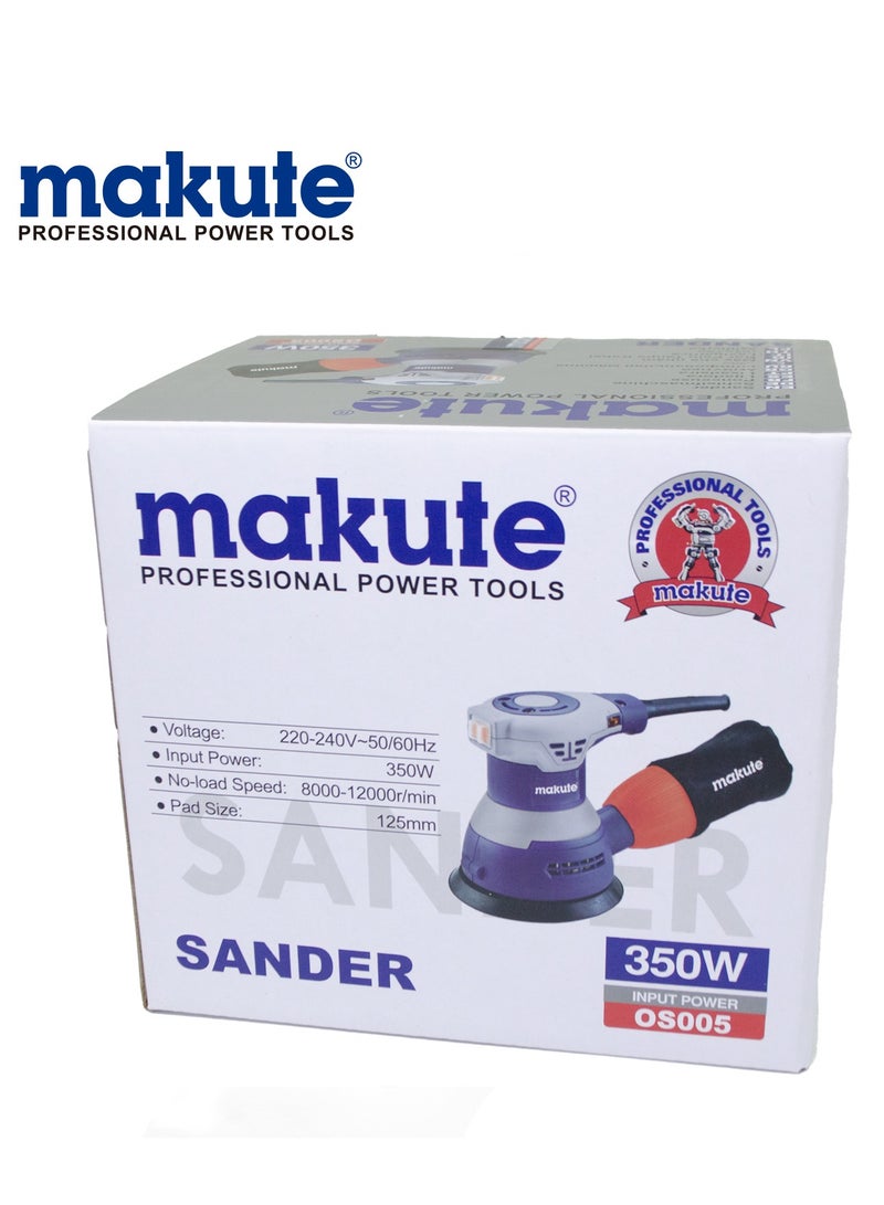 makute Orbital Sander 350w,Speed: 8000 - 12000 rpm,Pad Size: 125mm - Image 4
