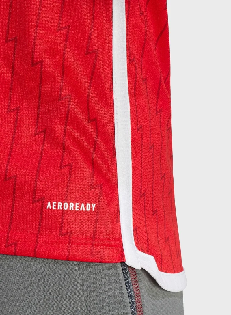 adidas قمصان كرة قدم حمراء