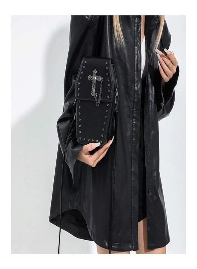 LOTUSTAR Halloween Purse Coffin Purses Clutch Shoulder Bag Party Small Crossbody Bag Spooky Goth Horror Cute Wallet - Image 4
