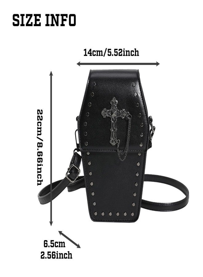 LOTUSTAR Halloween Purse Coffin Purses Clutch Shoulder Bag Party Small Crossbody Bag Spooky Goth Horror Cute Wallet - Image 5
