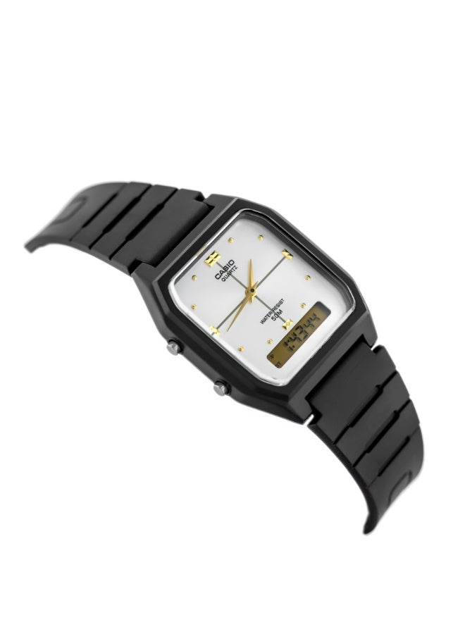 CASIO Analog‑Digital Men's Watch AW‑48HE‑7AVDF, 38.4 mm Silver Dial, Resin Case & Resin Band, 50 m Water Resistance - Image 2