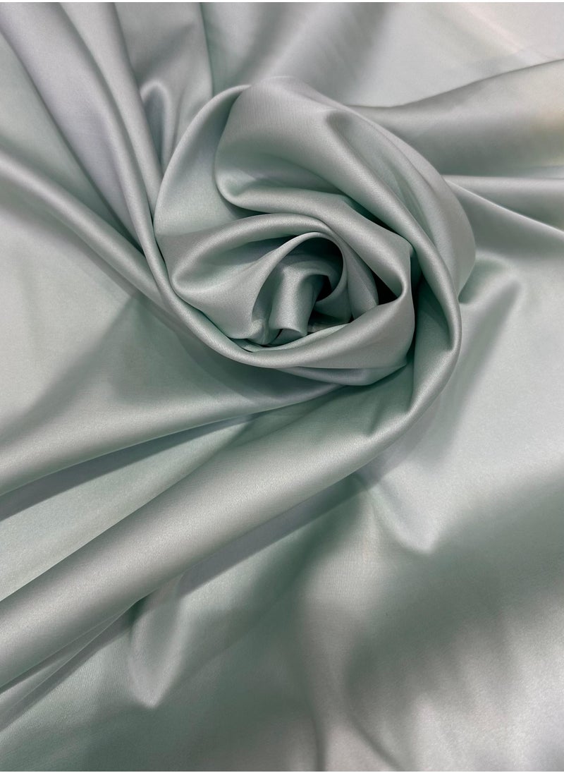 Generic Plain pistachio green silk fabric, 58 inches wide  - Image 1