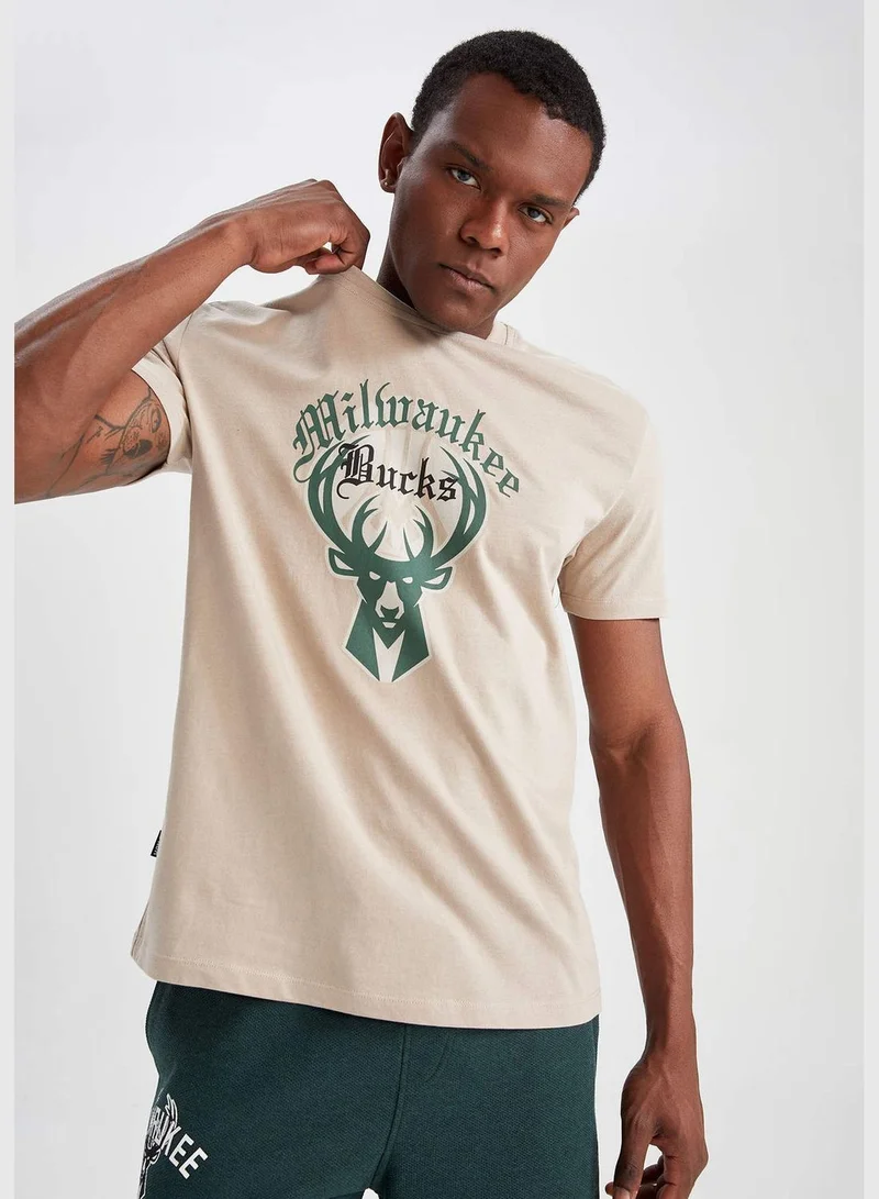 DeFacto Man NBA Milwaukee Bucks Licenced Knitted T-Shirt