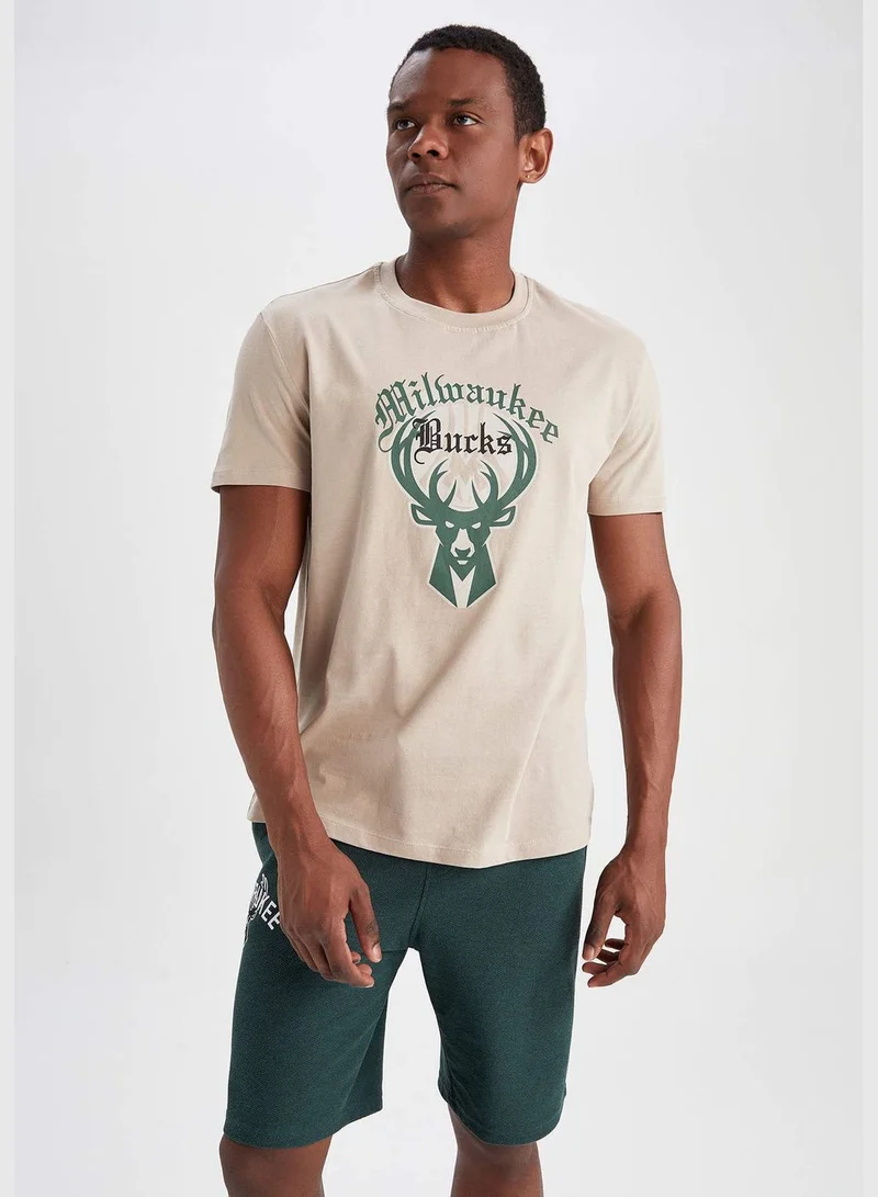 DeFacto Man NBA Milwaukee Bucks Licenced Knitted T-Shirt