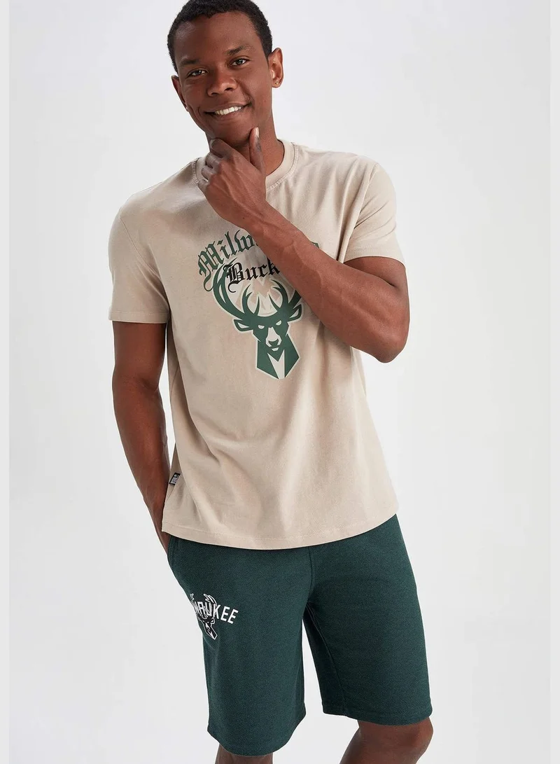 DeFacto Man NBA Milwaukee Bucks Licenced Knitted T-Shirt