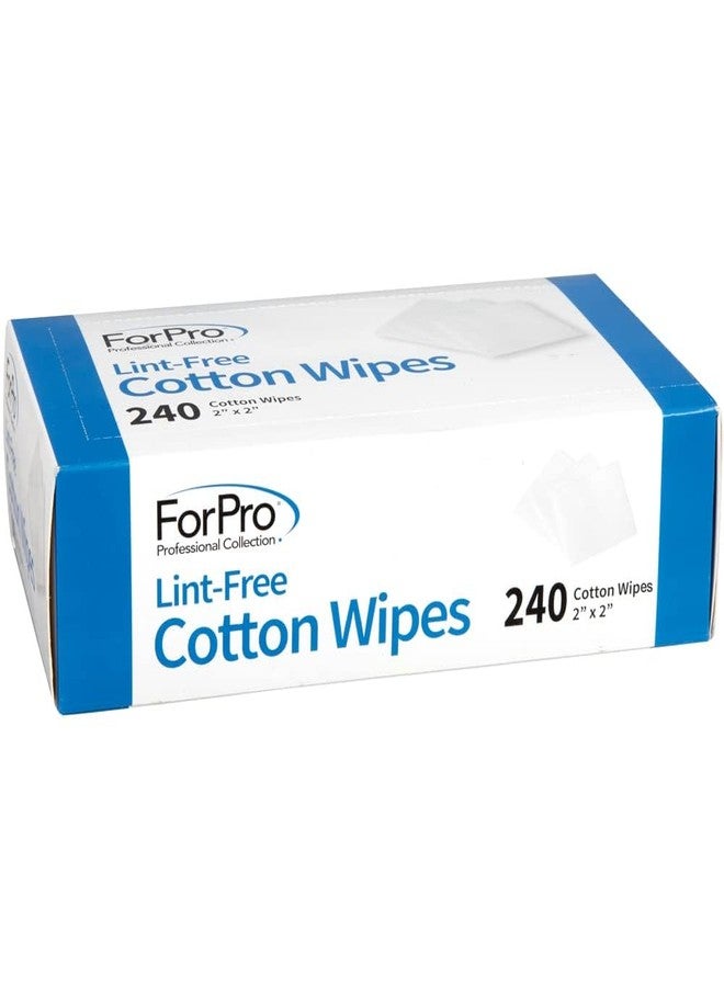 ForPro Professional Collection مناديل قطنية خالية من الوبر من مجموعة فور برو الاحترافية، قطن نقي 100%، 2" × 2"، بيضاء، 240 قطعة - Image 3