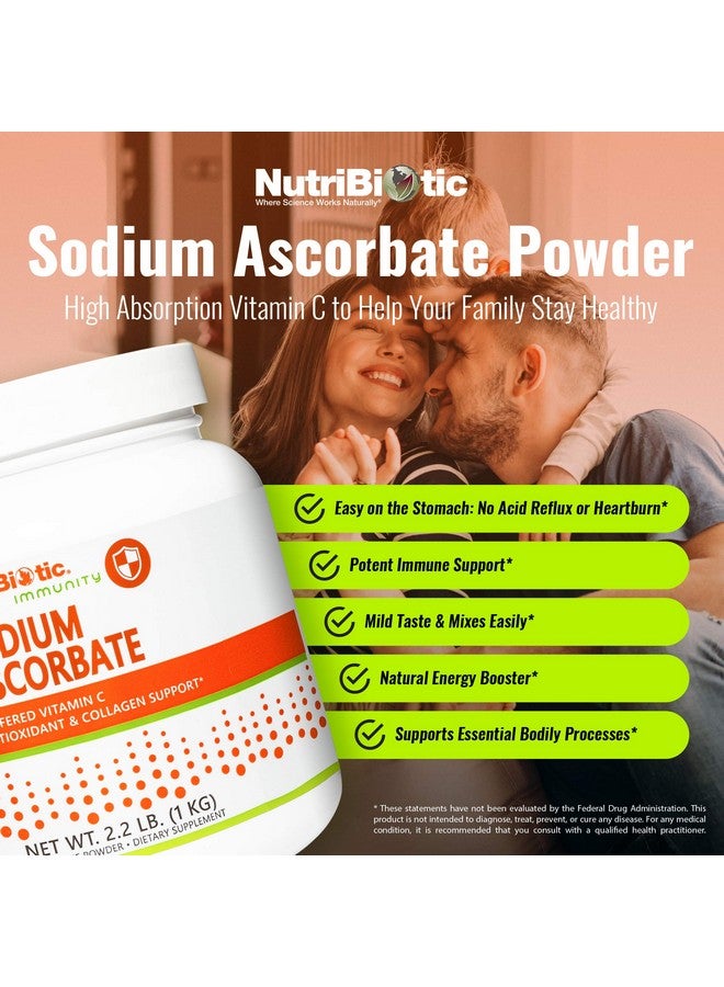 NutriBiotic - Sodium Ascorbate Buffered Vitamin C Powder, 2.2 Lb | Vegan, Non-Acidic & Easier on Digestion Than Ascorbic Acid | Essential Immune Support & Antioxidant Supplement | Gluten & GMO Free - Image 2