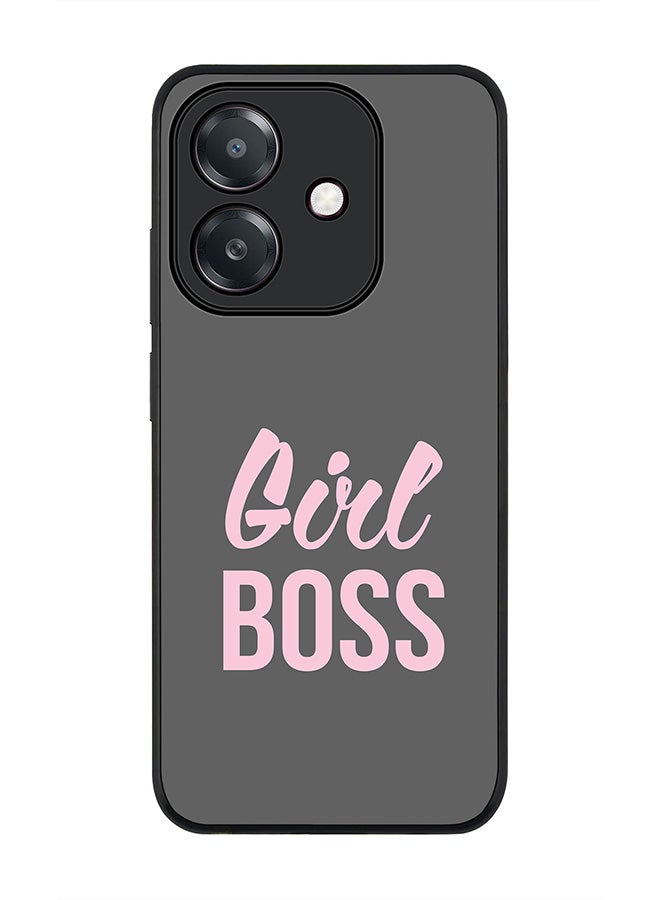 Stylizedd For Oppo A5i Case,Slim fit Camera Protection, Shockproof Thin Phone cover  - Girl Boss (Grey)