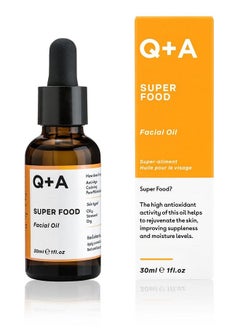Q+A Super Food Facial Oil. A Complexion Enhancing Face Oil Packed With 100% Natural Ingredients. 30Ml/1Fl.Oz  - Image 2