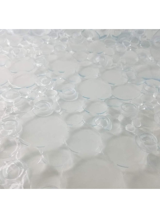 EVIDECO PVC Non-Slip Square Shaped Shower Mat with Bubbles Clear 50 x 50 cm 7216101 - Image 2