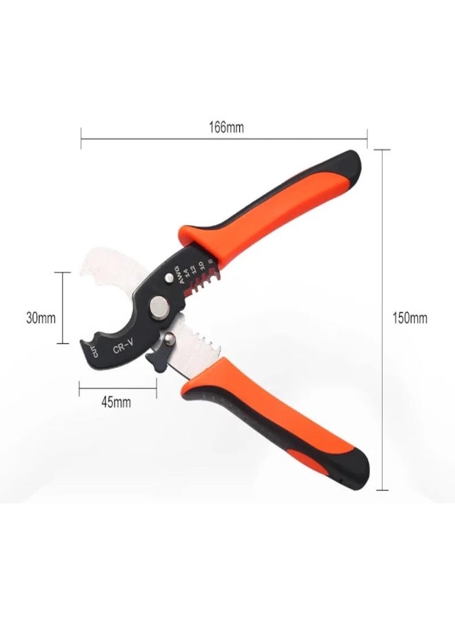 Poaker Poaker Professional Wire Cable Stripper Cutter Stripping Pliers Electrician Hand Tool  - Image 2
