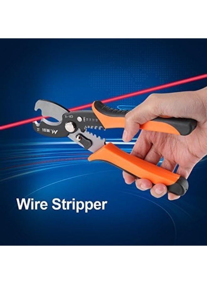Poaker Poaker Professional Wire Cable Stripper Cutter Stripping Pliers Electrician Hand Tool  - Image 5
