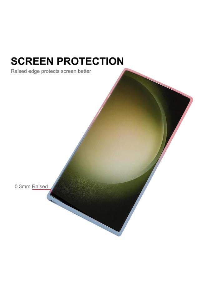 ENKAY Case For Samsung Galaxy S24 Ultra 5G Hat-Prince MagSafe Rainbow Gradient Silicone Phone Case with Lens Film - Image 3