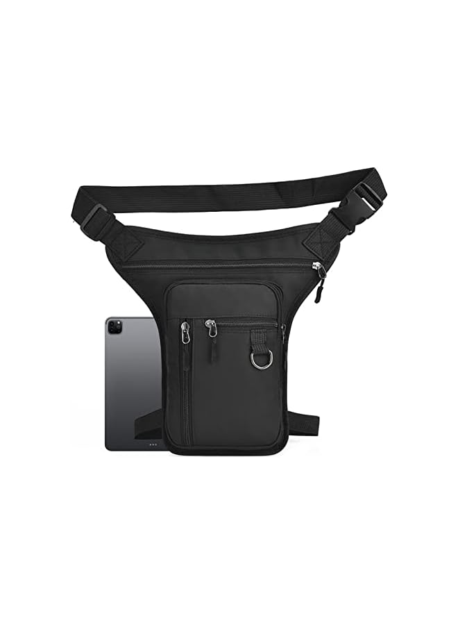 PROMASS Leg Pouch Bag | Drop Leg Belt Bags for Men Women | Thigh Pouch Outdoor Motorcycle Riding Hiking Waist Fanny Pack Travel Bags promass, black - Image 5
