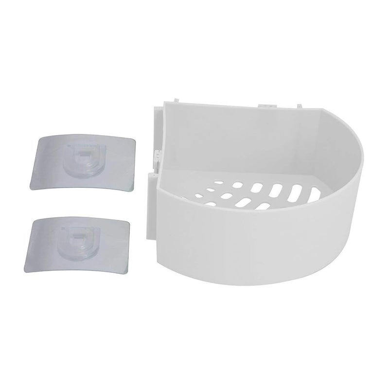 Self-Adhesive Plastic Corner Shelf - Multipurpose Wall Mount Storage Rack for Bathroom & Kitchen - Image 4