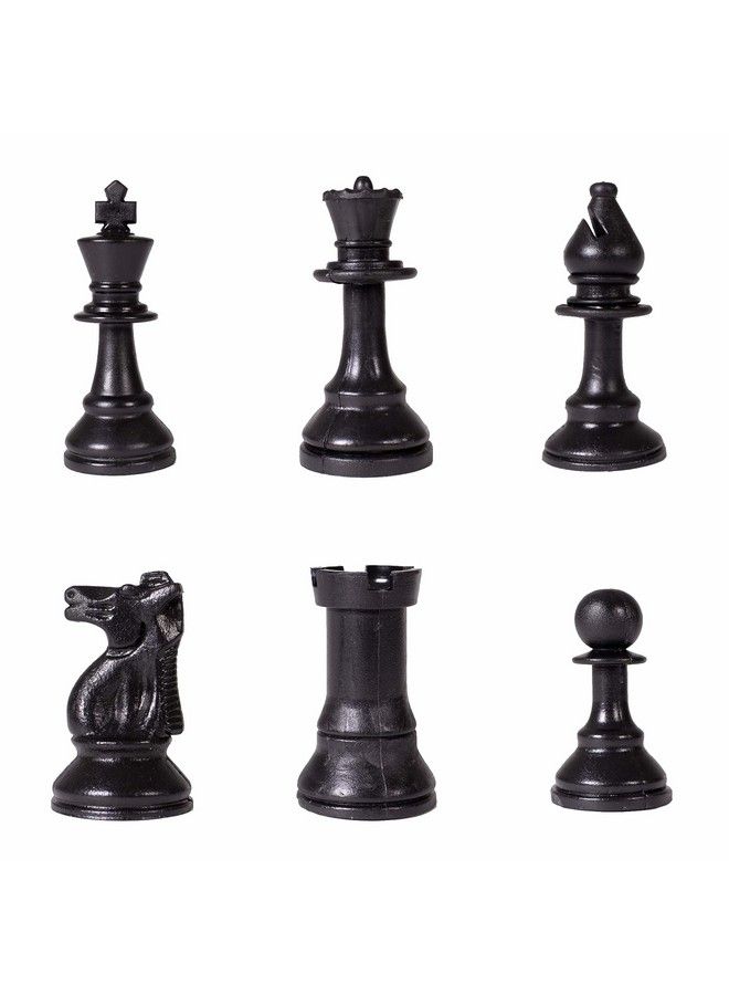 Brybelly Standard Staunton Chessmen Bucket 3.5" Tall King ; Full Set Of 32 Black & White Chess Pieces ; Replace Old Or Lost Pieces ; Solid Cast Plastic Set In Handy Carry Drum - Image 3