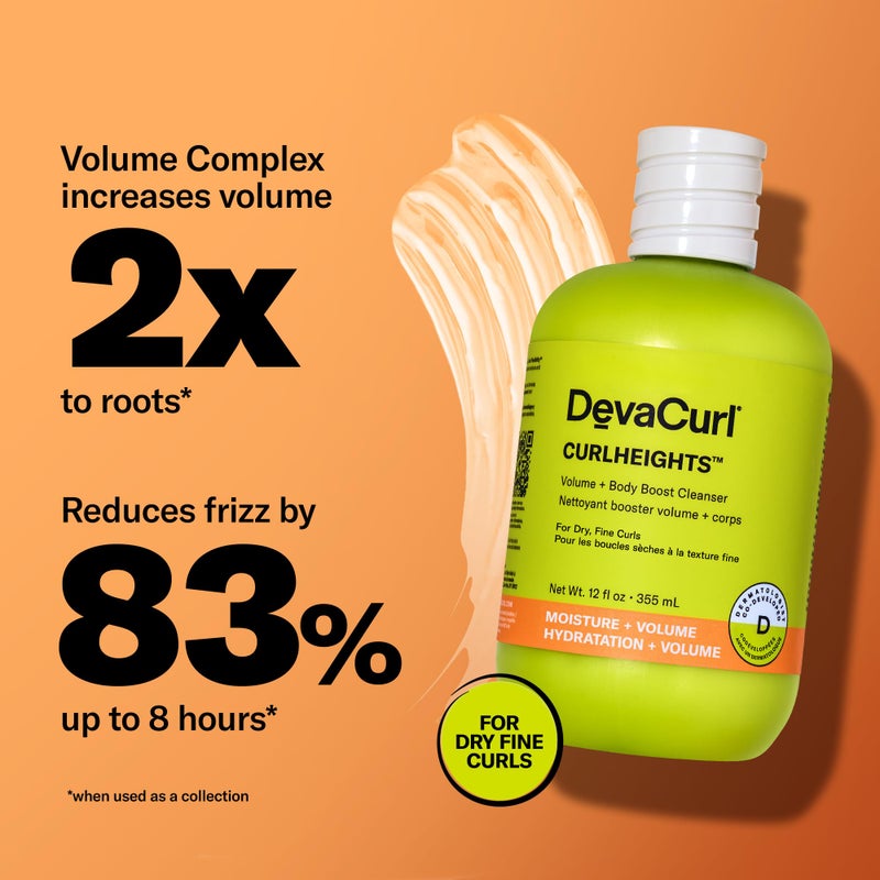 DevaCurl ديفا كيرل كيرل هايتس منظف تعزيز الحجم + الجسم، 32 أونصة - Image 2