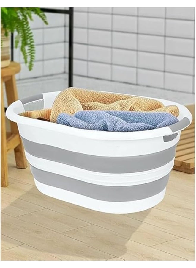 Foldable silicone bathtub and laundry basket – multi-purpose for travel, trips, and space saving. - Image 2