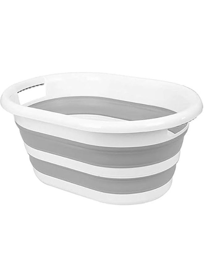 Foldable silicone bathtub and laundry basket – multi-purpose for travel, trips, and space saving. - Image 1