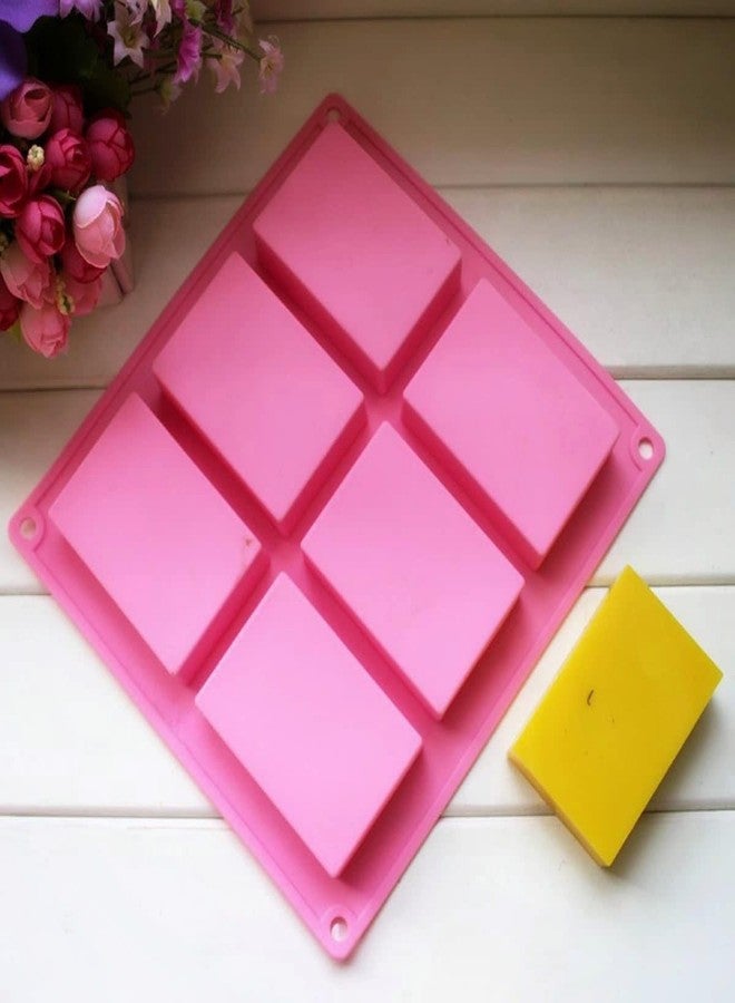 TP Incorp Silicone Soap Mold with 6 Cavities, Rectangle Baking Mould for Cake, Cupcakes, Chocolate, Ice Cubes - Image 4