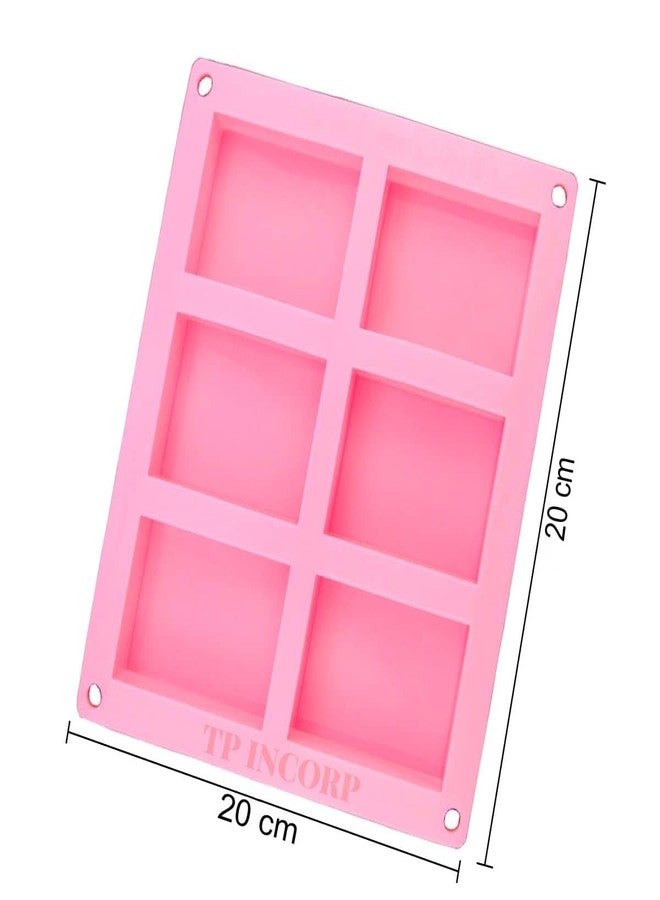 TP Incorp Silicone Soap Mold with 6 Cavities, Rectangle Baking Mould for Cake, Cupcakes, Chocolate, Ice Cubes - Image 5