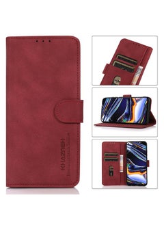 HuHa Case Cover For OPPO Find X7 Pro / Find X7 Ultra KHAZNEH Matte Texture Leather Phone Case Red 