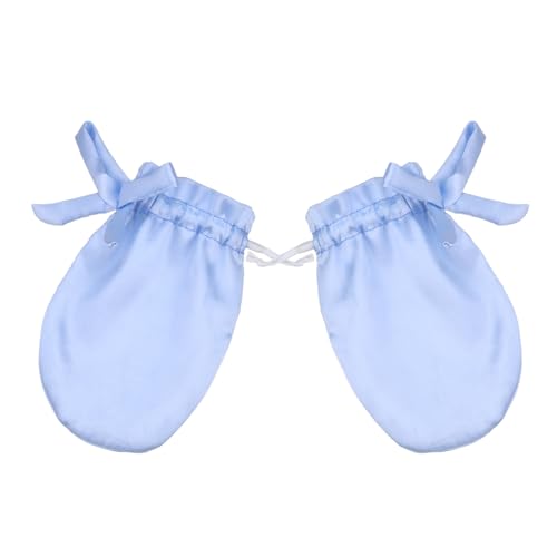 pinklilycare 1 Pair Satin Eczema Mittens for Babies Eczema Gloves Anti Scratch Eczema Relief Mittens Adjustable - Image 2