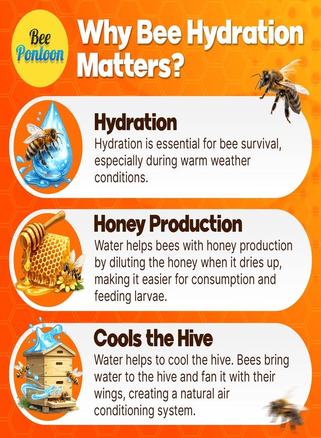 BEE PONTOON Watering Station, Watering Station for Garden, Feeder, Baths for Garden, Pollinator Watering Station, Butterfly Feeder, Butterfly Watering Station, Garden Decor - Yellow - Image 3