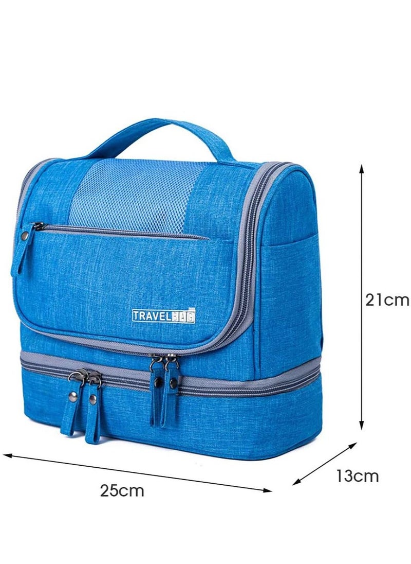 SYOSI - SYOSI Make up Storage Bag, Portable Makeup Bag with Hook and Handle, Multifunctional Double Waterproof Makeup Organiser, Unisex Dry and Wet Travel Toiletry Organizer Bag - Image 1