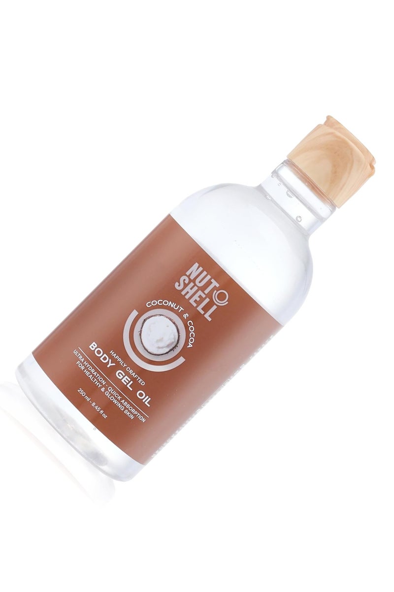 NUT SHELL COCONUT AND COCOA BODY GEL OIL -250ML - Image 3