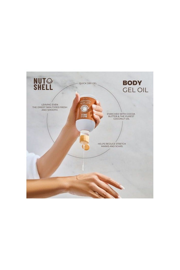 NUT SHELL COCONUT AND COCOA BODY GEL OIL -250ML - Image 5