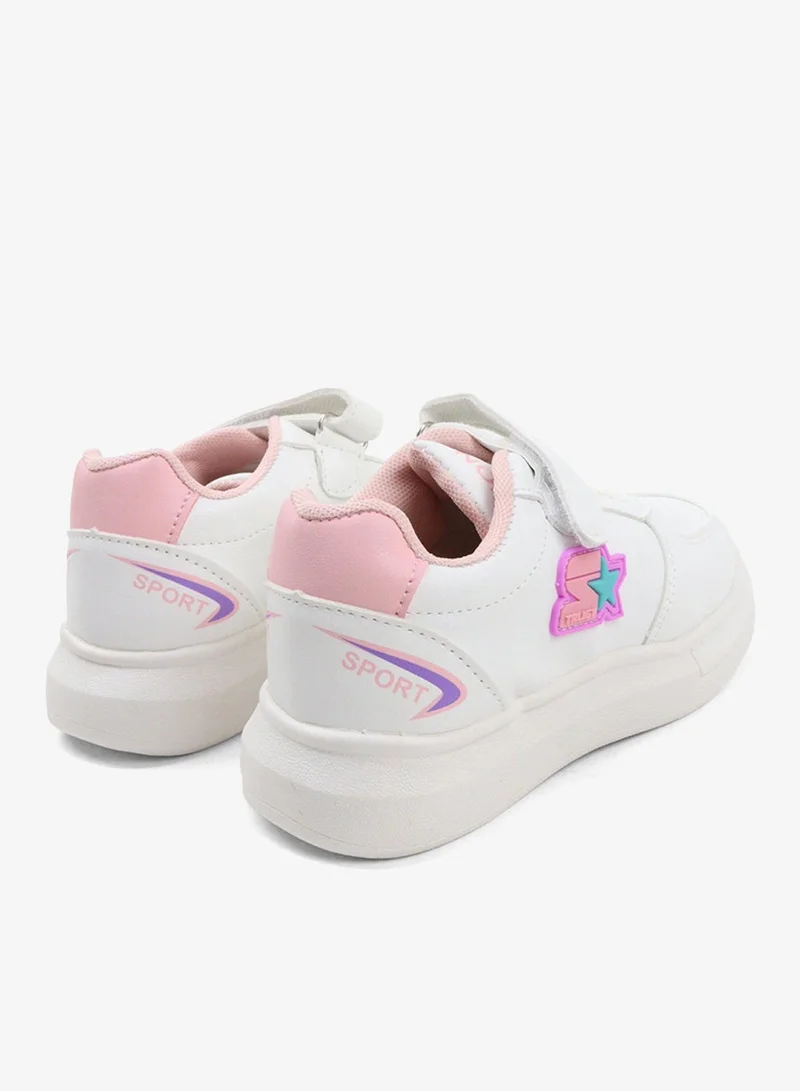 Viny PINK Viny Kids Unisex Casual Sneakers - Stylish White Running & Walking Shoes for Boys and Girls  | Best Price UAE
