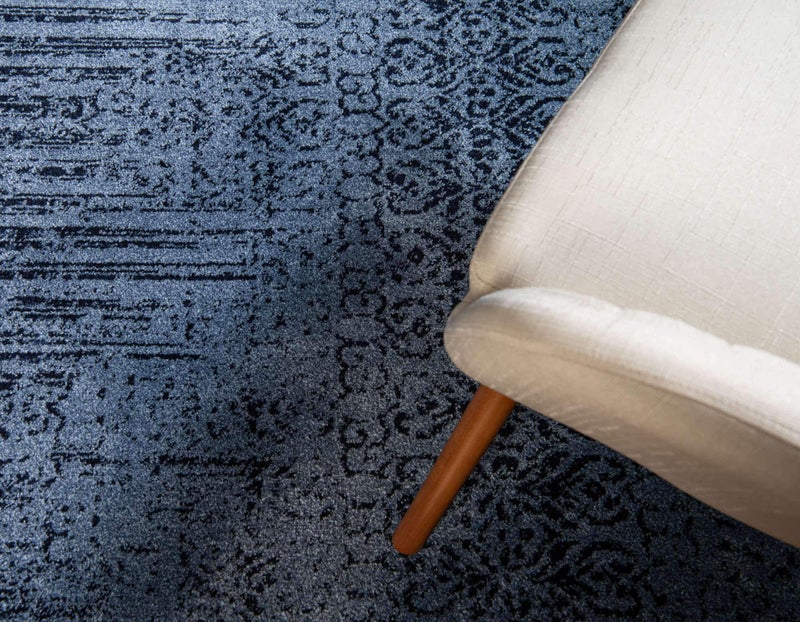 Unique Loom Del Mar Collection Area Rug - Jennifer (4' 1" x 6' 1" Rectangle, Blue/ Navy Blue) - Image 5