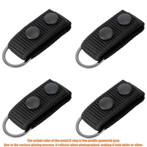 TACNEX Duty Belt Suspenders Loop Attachment with Metal Ring Nylon Tool/Utility Belt Keepers Connectors Police Harness Extenders/Adapter fit up to 2.25 inch Wide Universal Fit - Image 2