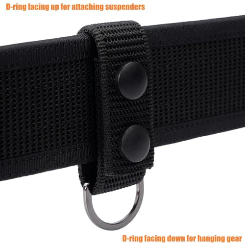 TACNEX Duty Belt Suspenders Loop Attachment with Metal Ring Nylon Tool/Utility Belt Keepers Connectors Police Harness Extenders/Adapter fit up to 2.25 inch Wide Universal Fit - Image 5