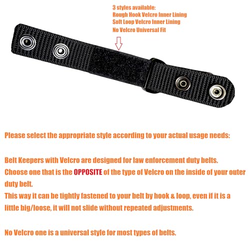 TACNEX Duty Belt Suspenders Loop Attachment with Metal Ring Nylon Tool/Utility Belt Keepers Connectors Police Harness Extenders/Adapter fit up to 2.25 inch Wide Universal Fit - Image 3