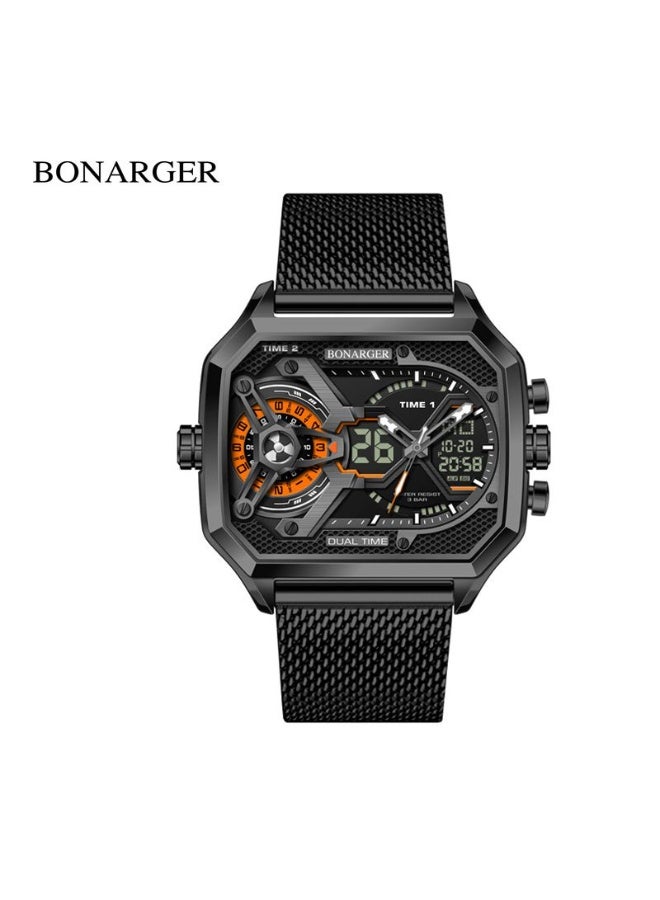 New Men's Electronic Multi-Function Sport Luminous Waterproof Personalized Large Dial Watch