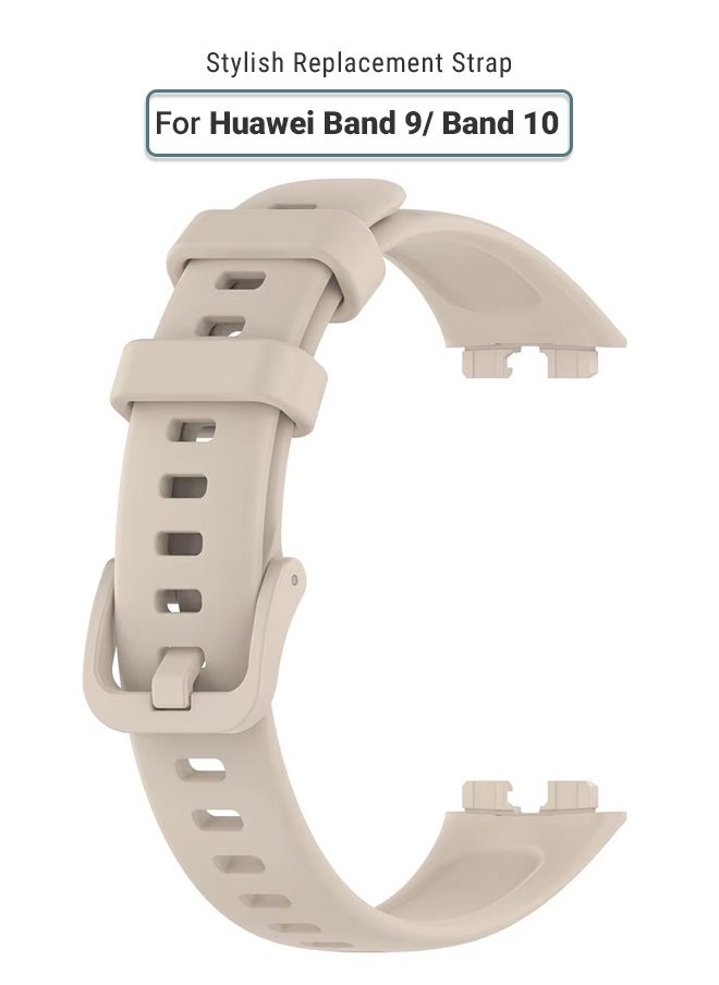 huanmate Huawei Band 9/ Band 10 Soft Silicone Replacement Strap - High Quality, Lightweight, Stylish & Durable - Easy Installation - Replacement Strap for Huawei Band 9 