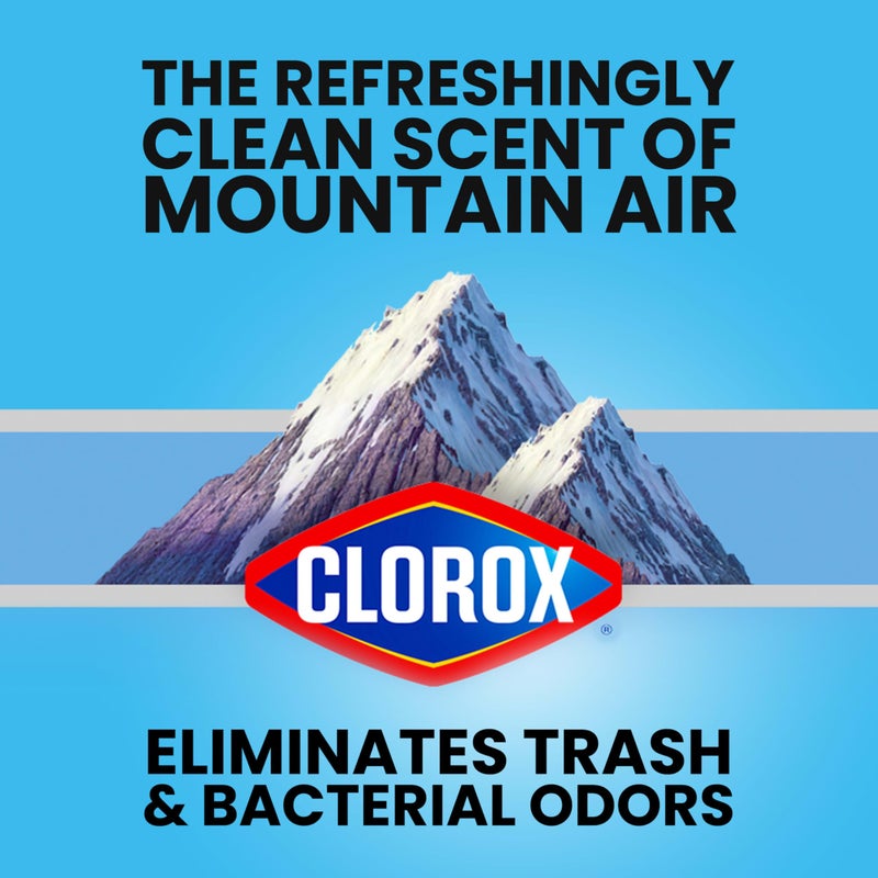Glad ForceFlex Heavy Duty Trash Bags With Clorox, Mountain Air, 30 Gal, 50 Ct (Package May Vary) - Image 4