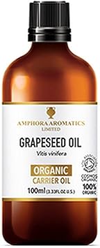 Amphora Aromatics COSMOS Organic Grapeseed Oil 100ml - Image 1