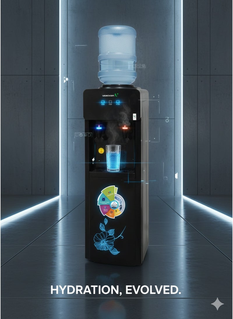 Videocon Hot and Cold Water Dispenser | Top Loading | Convenient Push Tap | Compressor Cooling | Low Noise Operation- VWDTLBL01 - Image 4