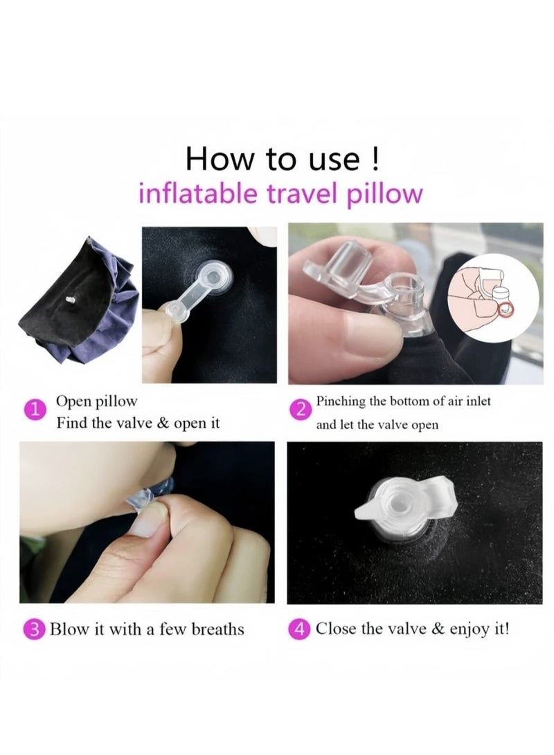 Portable Inflatable Wedge Pillow Lightweight Body Positioning Inflatable Cushion Suitable for Sleeping Leg Elevation Back and Neck Support Travel Fast Inflating and Deflating - Image 5