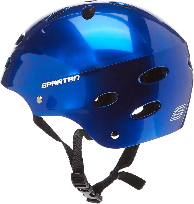 Spartan Multi Sport Helmet , Ventilation , Safety , Lightweight ,Skateboard Helmet , Cycling , Roller Skaters Helmet , Youth Scooter Helmet , Bicycle Helmet Blue Glossy - Image 2