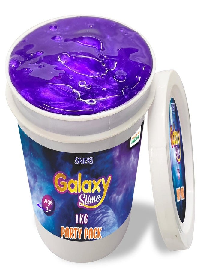 SNEKI (1 Kg) Purple Galaxy Slime for Kids DIY Fruit Scented Metallic Magic Toy Slimy Slime Gel Jelly Putty Art Toys Birthday Gift Box for Boys Girls 3 to 10 Years - Image 1