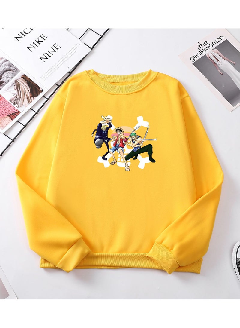 KUYING New One Piece Casual Loose Round Neck Hoodie  - Image 1