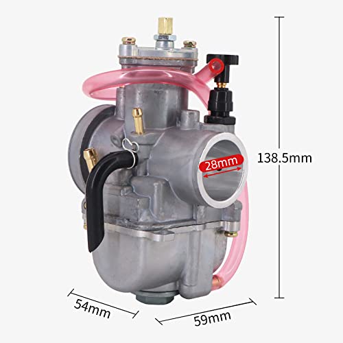KIPA Carburetor for KX80 KX85 KX100 Yamaha YZ80 YZ85 DT100 SUZUKI RM80 85 CR80 CR85R GY6 PWK28mm 2 stroke Racing Flat Slide Carb Carburetor with Intake needle jet - Image 2