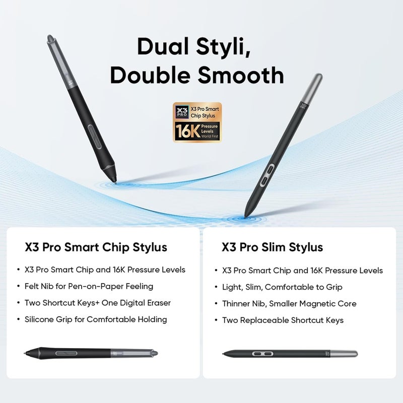 XPPen XP-PEN Artist Pro 24 Gen2 4K Ultra HD Drawing Tablet with Screen, Dual 16384 Pen Pressure Stylus, Wireless Keydial, 99% Adobe RGB, △E<1 Graphic Tablet with Full Laminated AG Pen Display 23.8" - Image 5