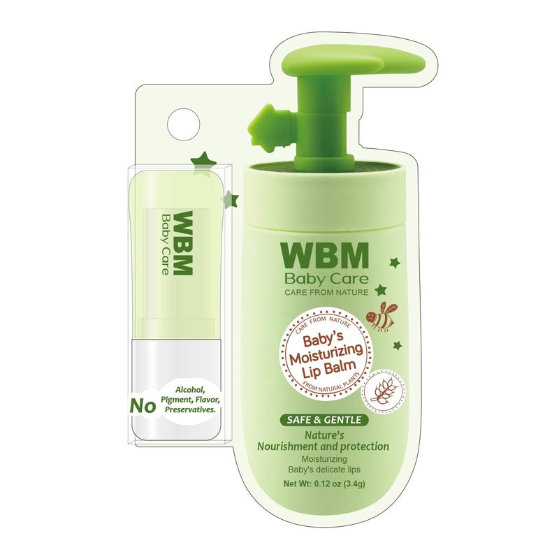 WBM Care Baby Lip Balm | Clean, Natural, and Non-Toxic Formula | Fragrance-Free Lip Care for Babies, Gentle Hydration and Protection for Delicate Lips - Image 1