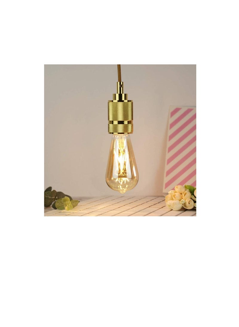 ESNCO ESNCO Old Fashioned Edison ST64 E27 4W Vintage LED Long Filament Light with Retro Coated Glass Shade Replace 40W Incandescent Bulb - 6 Pieces  - Image 3