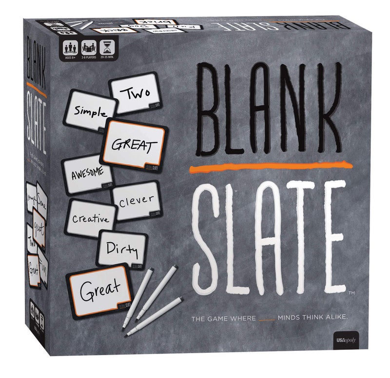 USAopoly BLANK SLATE, The Game Where Great Minds Think Alike, Fun Family-Friendly Board Game, Word Association Party Game, Easy to Learn, Fun to Play Family Game Night, 3-8 Players, Ages 8+ - Image 1